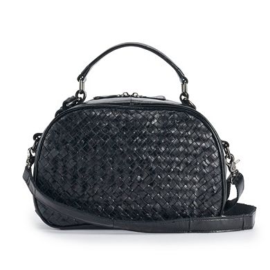 AmeriLeather Beckett Woven Convertible Handbag