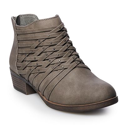 Kohls womens black ankle boots best sale