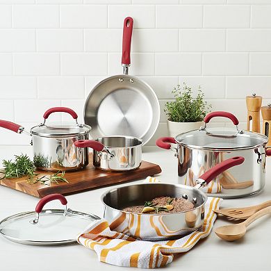 Rachael Ray Create Delicious 10-pc. Stainless Steel Cookware Set