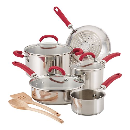 Rachael Ray Create Delicious 10pc. Stainless Steel Cookware Set