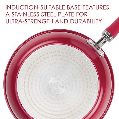 Rachael Ray Create Delicious Aluminum Nonstick Induction Chef's Pan, 3-Quart