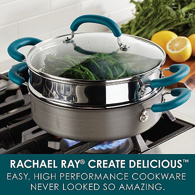 Rachael Ray Create Delicious Hard-Anodized 3-pc. Steamer Set