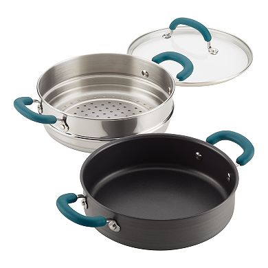 Rachael Ray Create Delicious Hard-Anodized 3-pc. Steamer Set