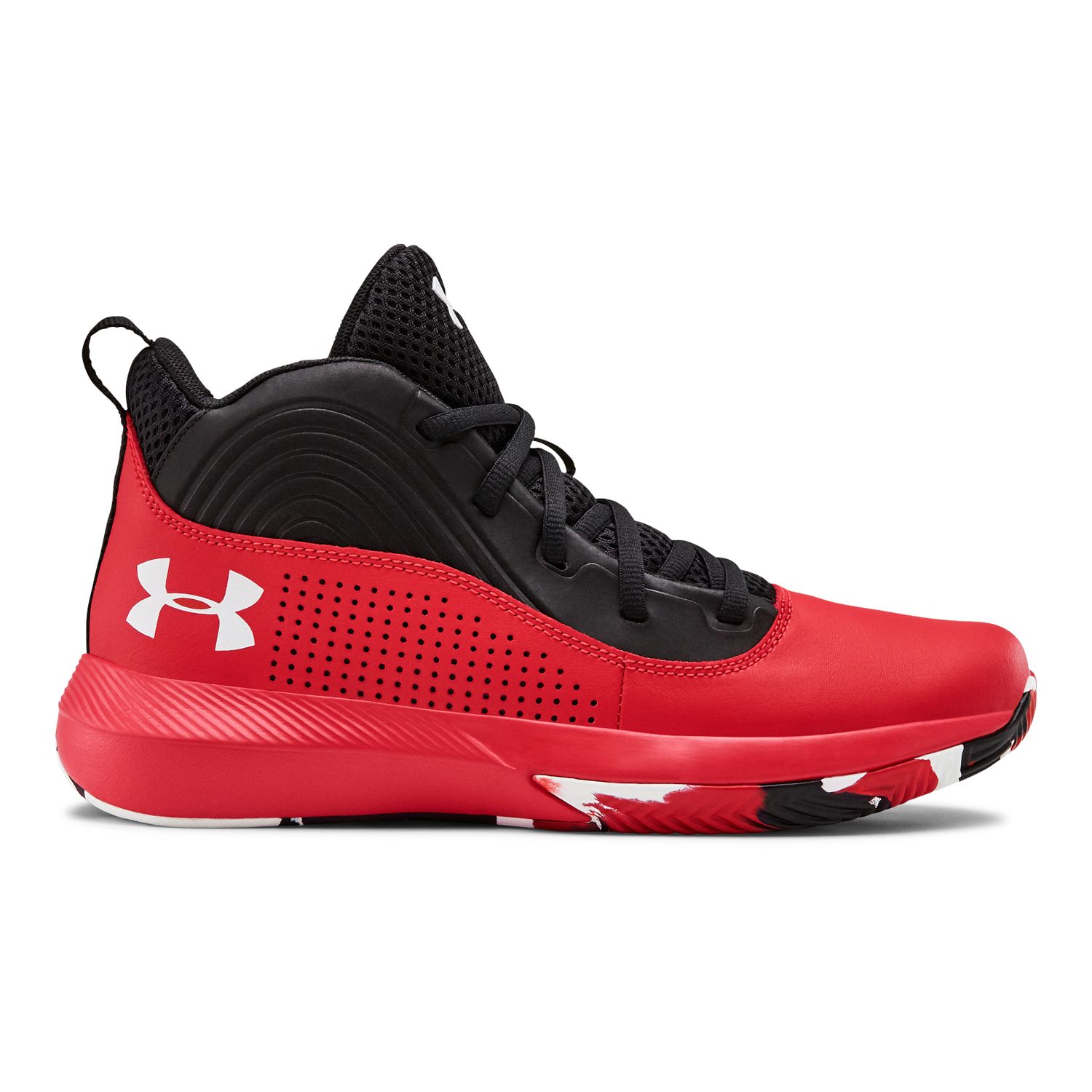 red and white under armour basketball shoes