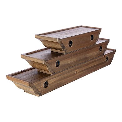 Kiera Grace Muskoka Fitz Wood Shelves Set of 3