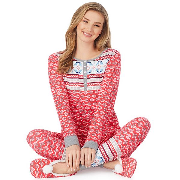 Women's Cuddl Duds 3Piece Pajama Set