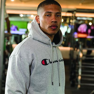 Champion hoodie male sale