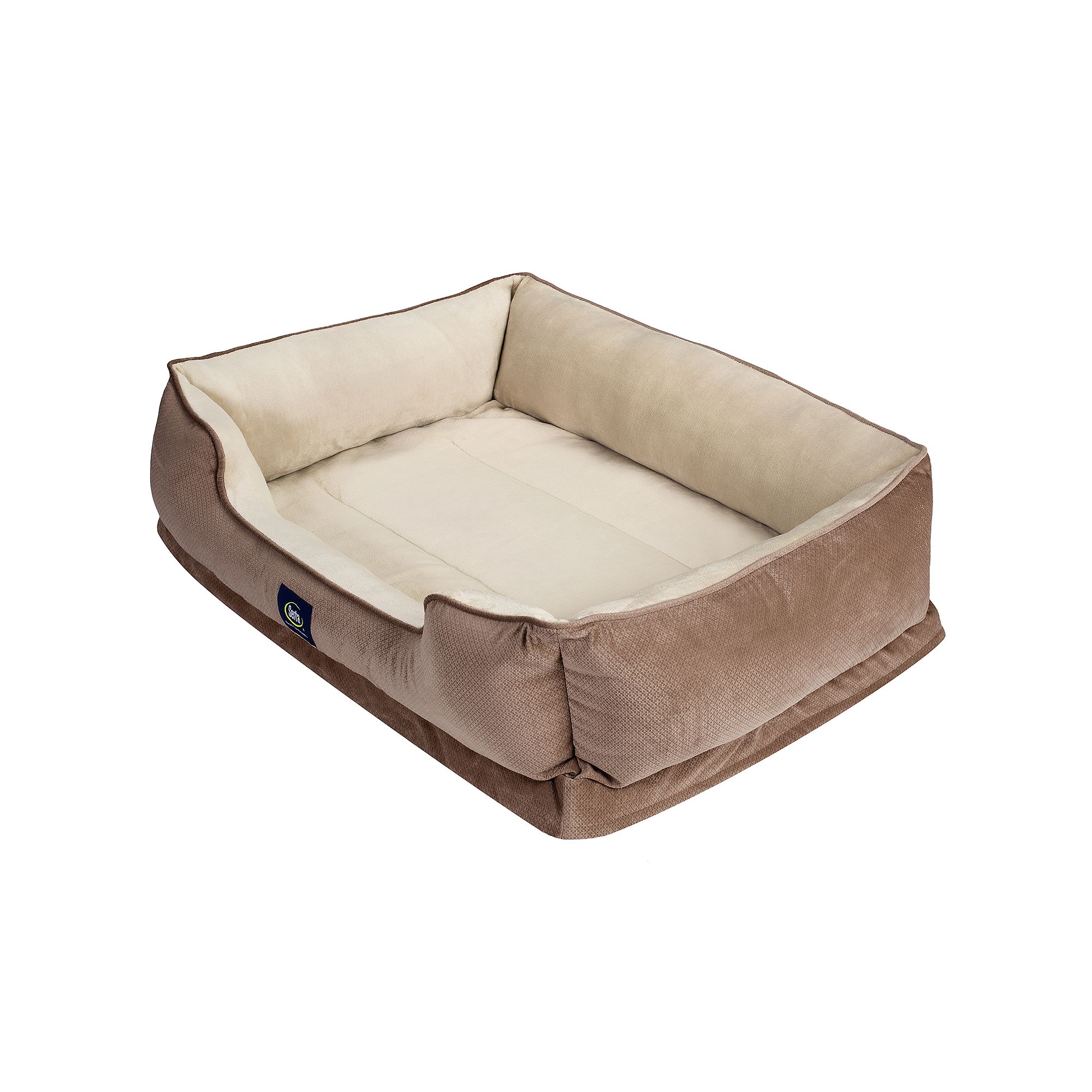 Serta® Ortho Cuddler Pet Bed, Brown