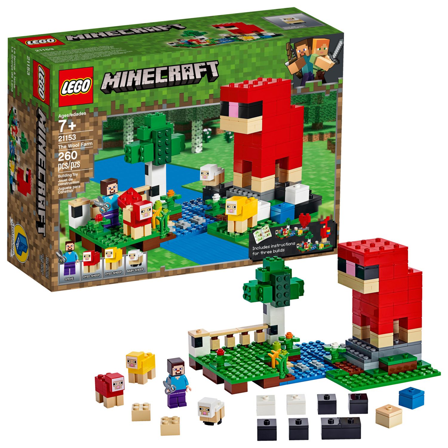 lego minecraft farm set