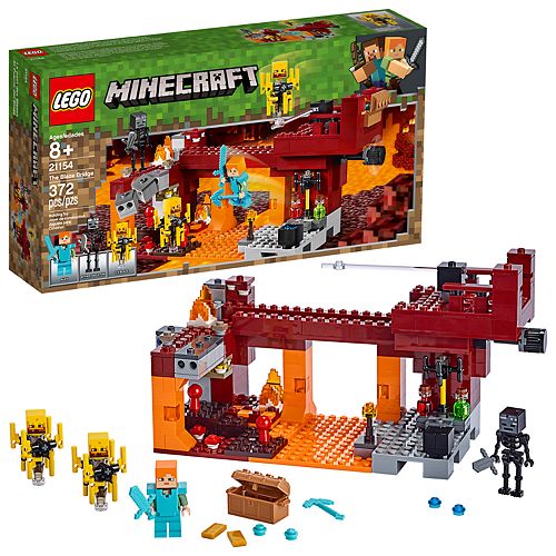 lego minecraft the blaze bridge playset