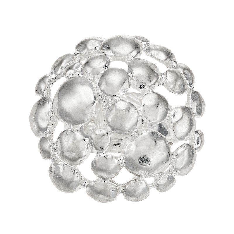 Womens Bella Uno Silver Cluster Ring, Womens, Size: 8