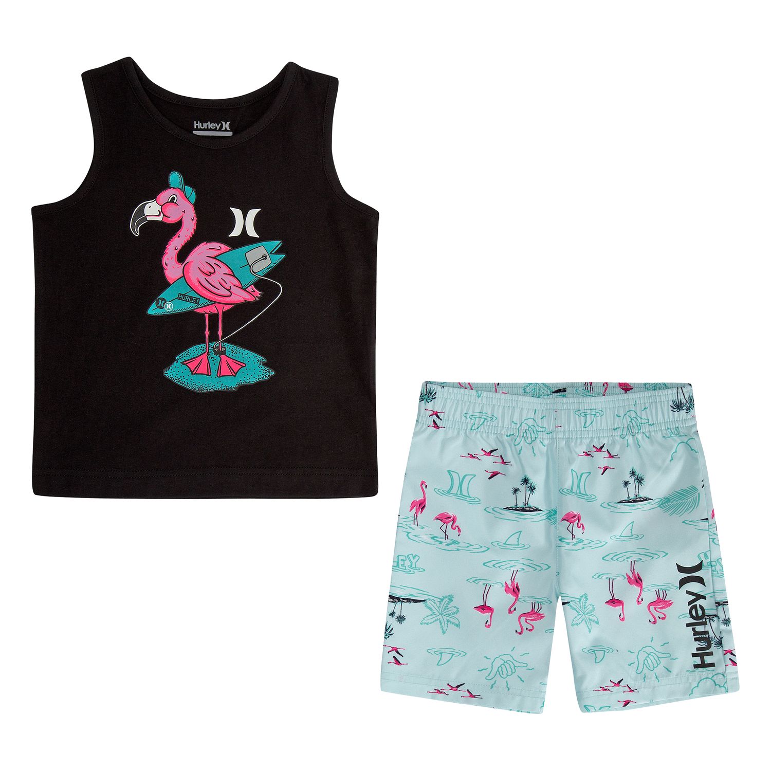 hurley flamingo board shorts