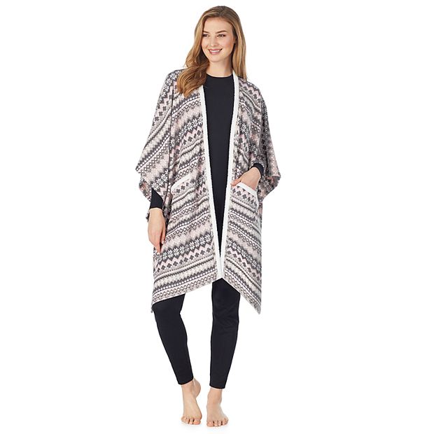 Cuddl Duds Fleecewear Stretch Shawl Collar Cardi Wrap - Page 1