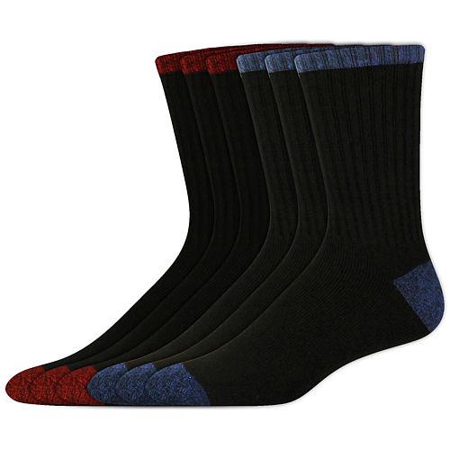 Men's Dockers 6pack Value Cushioned Crew Socks