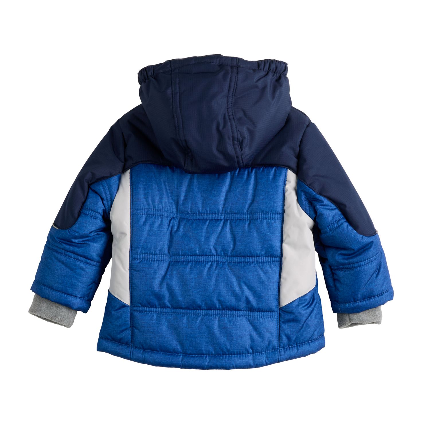 Osh Kosh Boys' Colorblock Puffer Coat - Heavyweight Hooded Winter Jacket