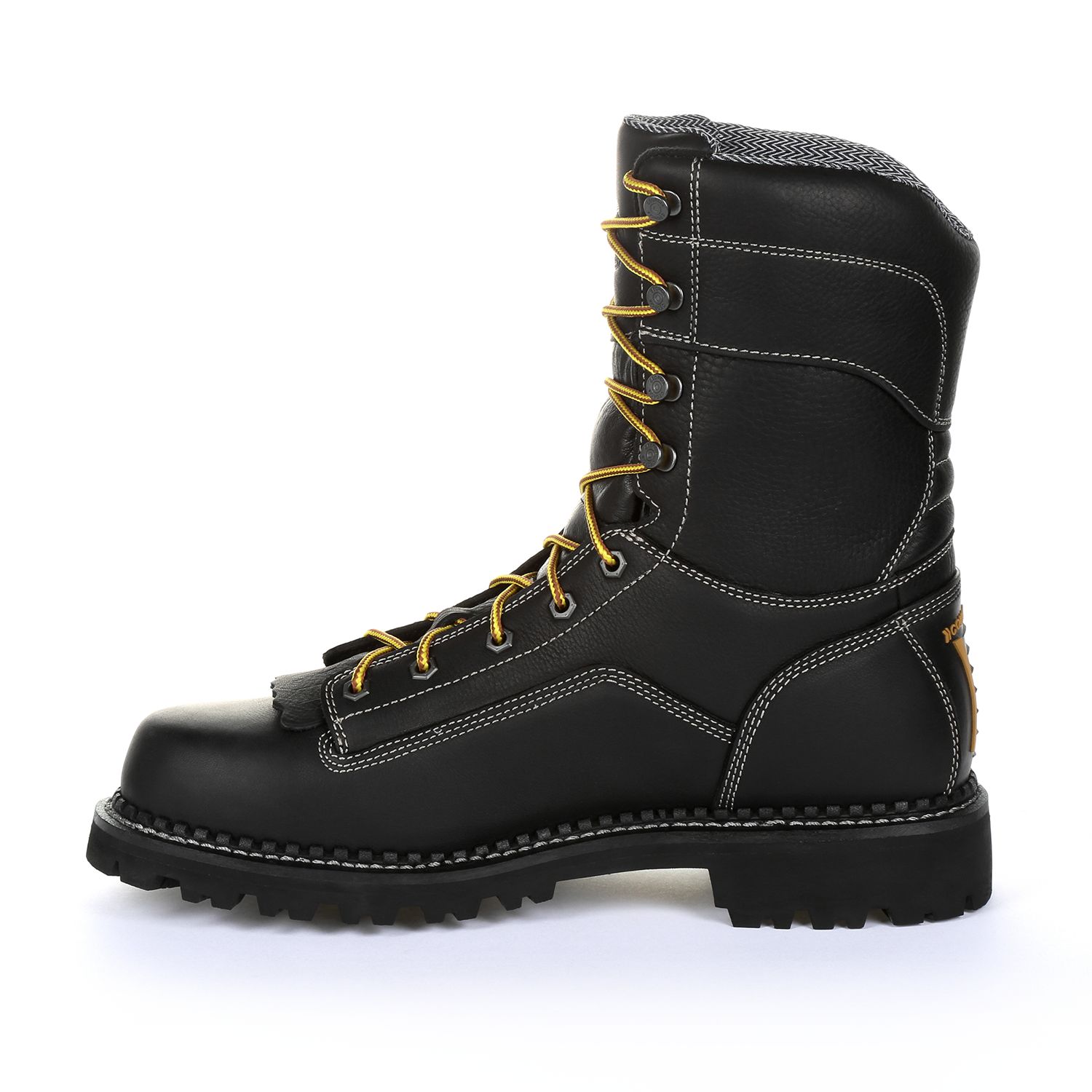 Stivali Da Lavoro Georgia Boot AMP LT: Impermeabili, Puntale Composito, Tacco Basso E Pelle Pieno Fiore