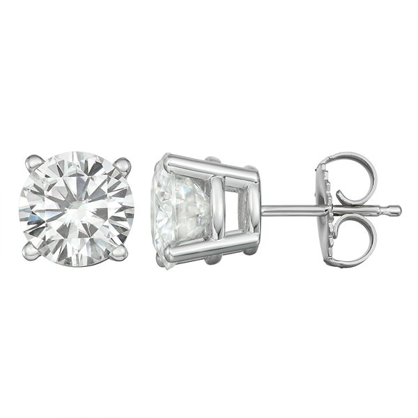 Charles & Colvard 14k Gold 3 Carat T.W. Lab-Created Moissanite Stud ...