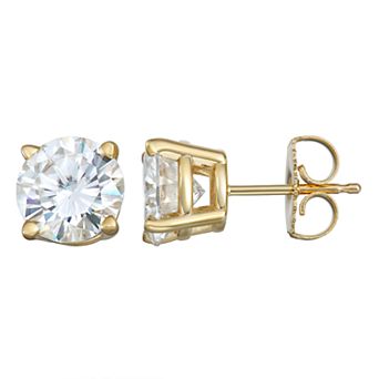Charles & Colvard 14k Gold 3 Carat T.W. Lab-Created Moissanite Stud Earrings