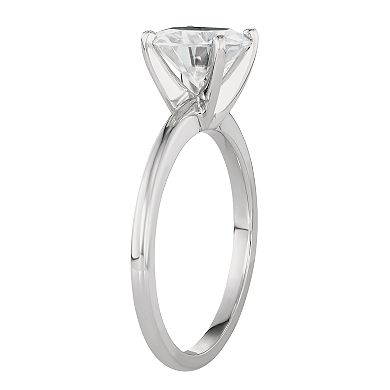 Charles & Colvard 14k White Gold 1 9/10 Carat T.W. Lab-Created Moissanite Solitaire Engagement Ring