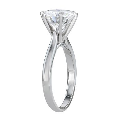 Charles & Colvard 14k White Gold 3 1/10 Carat T.W. Lab-Created Moissanite Solitaire Engagement Ring