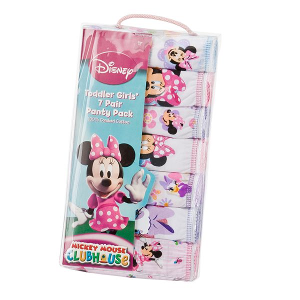 Disney Minnie Girls Underwear Briefs Size 4T 6 Pack Toddler Panties Cotton