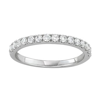 Charles & Colvard 14k White Gold 1/2 Carat T.W. Lab-Created Moissanite Wedding Band