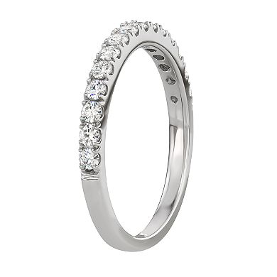 Charles & Colvard 14K White Gold 1/2 Carat T.W. Lab-Created Moissanite Wedding Band