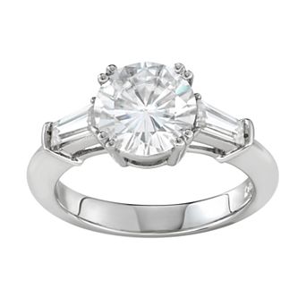 Charles & Colvard 14k White Gold 2 1/4 Carat T.W. Lab-Created Moissanite Engagement Ring