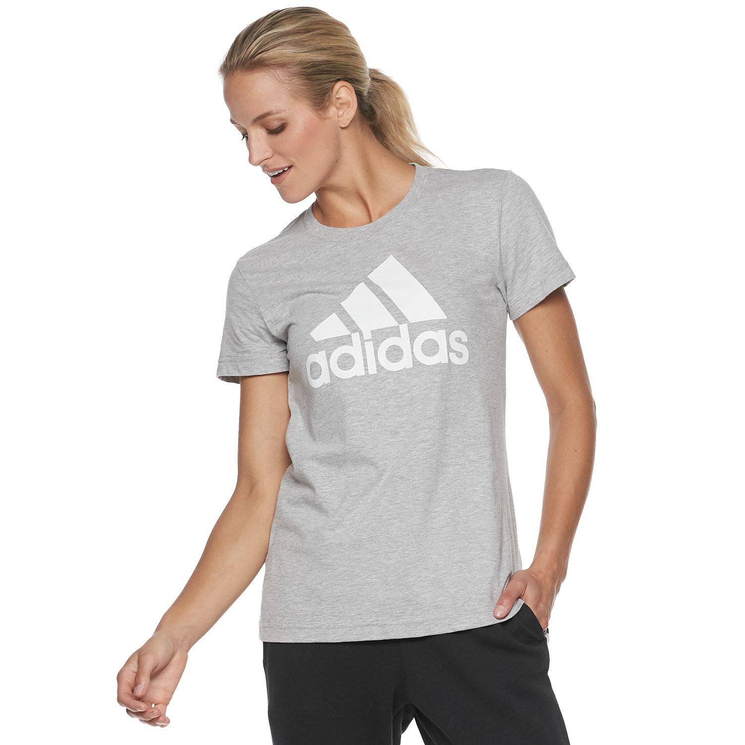 adidas logo t shirt womens