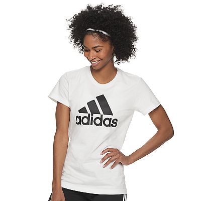 Adidas women's badge of sport logo tee hotsell