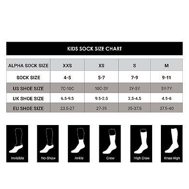 Boys Nike 6-Pack Dri-FIT Performance Cushioned Crew Socks