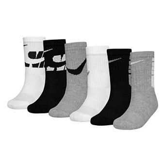 Boys Nike 6-Pack Dri-FIT Performance Cushioned Crew Socks