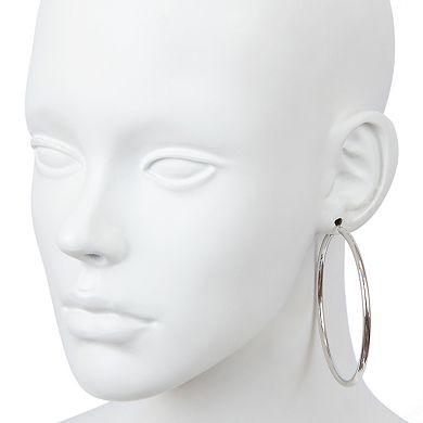 Athra NJ Inc Sterling Silver 3 mm Tube Hoop Earrings