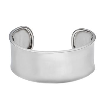 Athra NJ Inc Sterling Silver High Polished Wide Cuff Bracelet