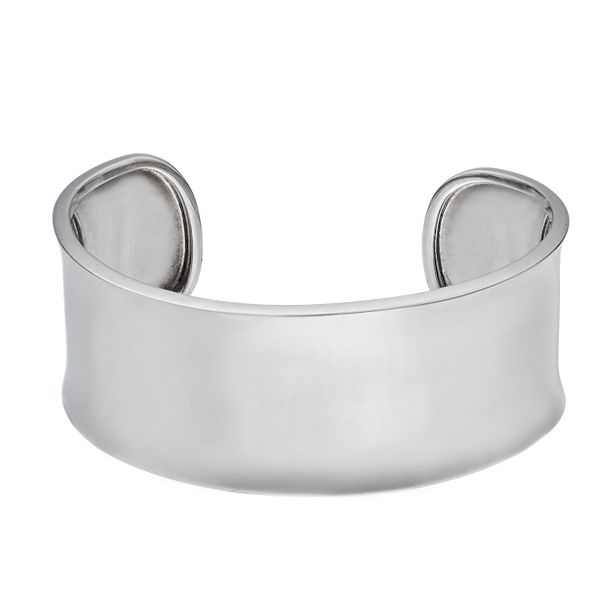 Party Wear Big Wide Silver Cuff Bracelet, 30 Gram, Size: Adjustable