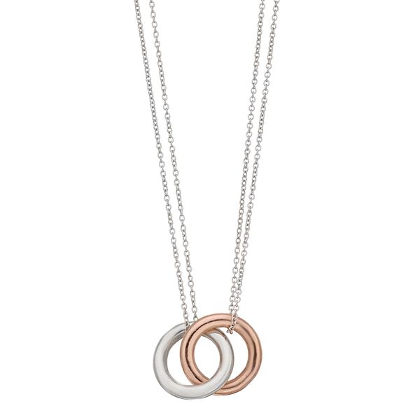 Double Circle Charm Necklace