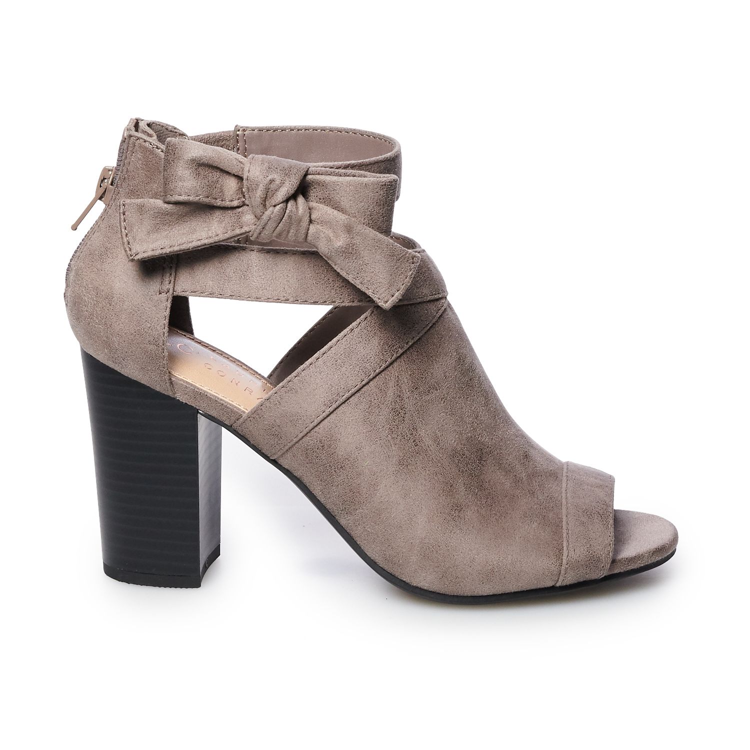 kohls peep toe booties