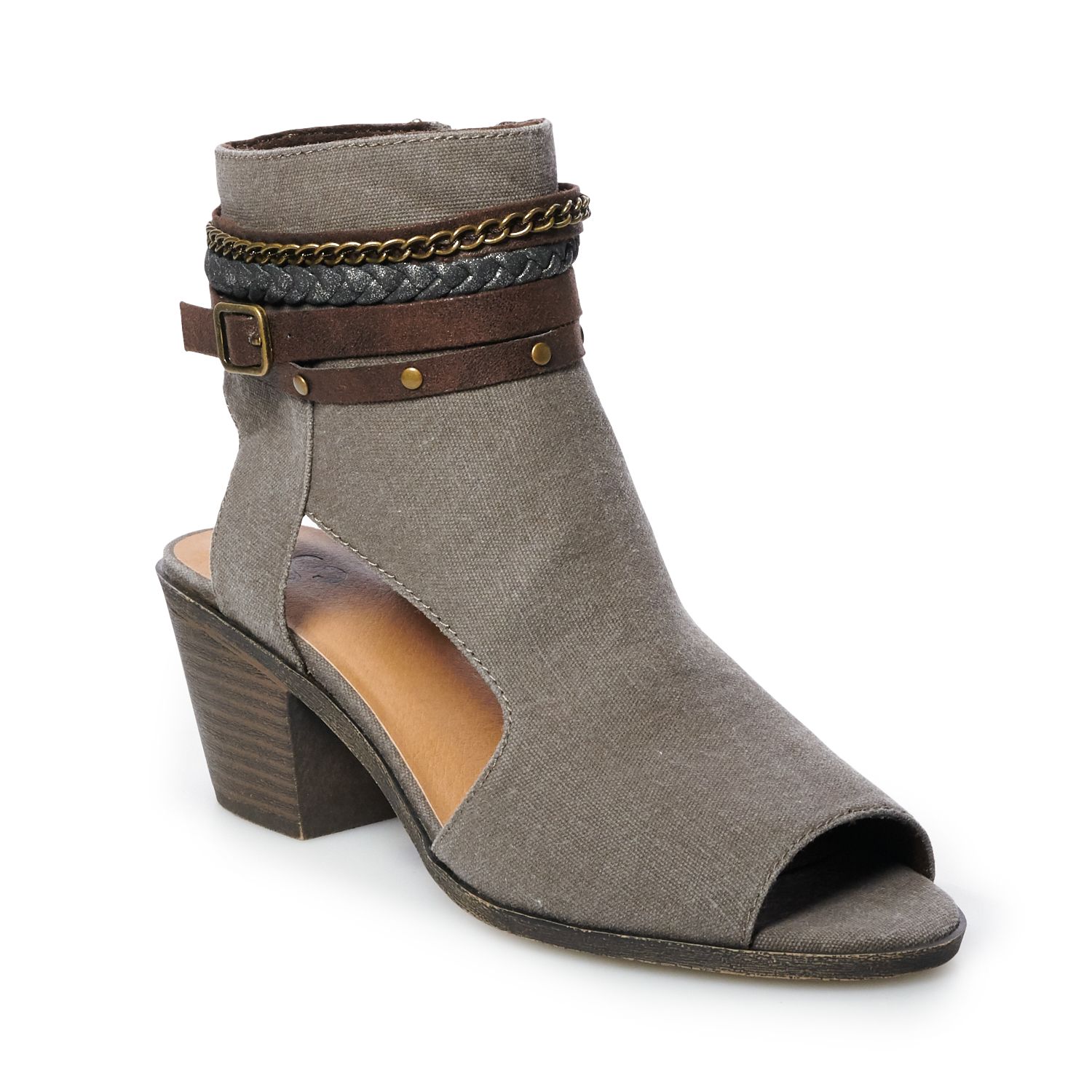 women's open toe ankle boots