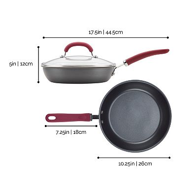 Rachael Ray Create Delicious Hard-Anodized Aluminum Nonstick Covered Deep Skillet