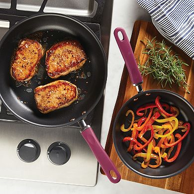 Rachael Ray Create Delicious Hard-Anodized Aluminum Nonstick Deep Skillet Twin Pack