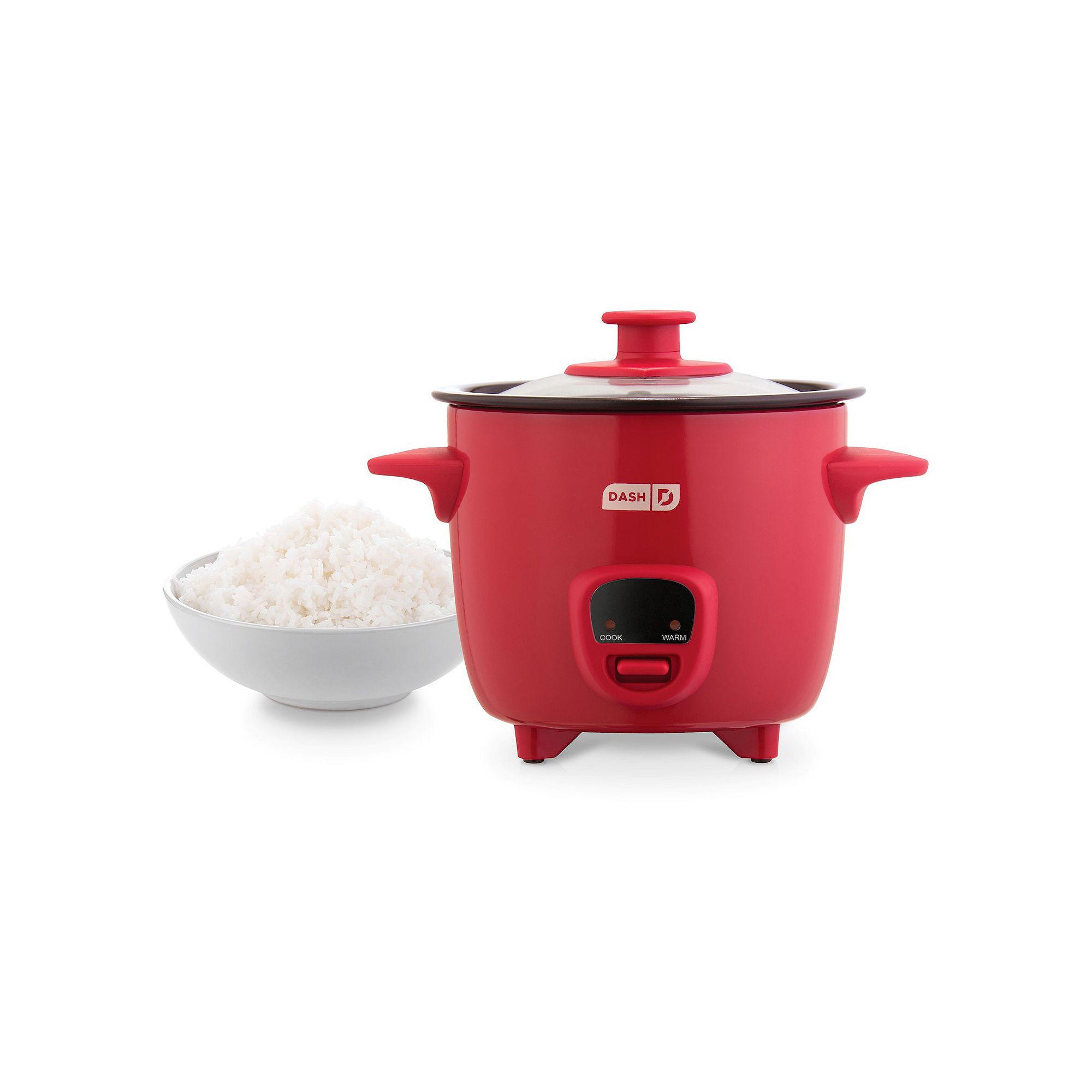Dash 2-Cup Mini Rice Cooker, Red