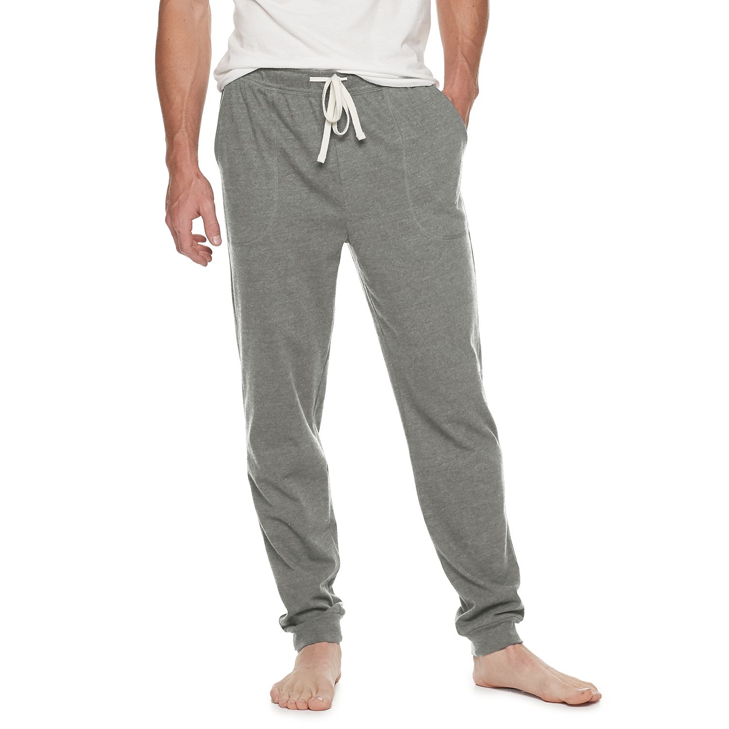 brushed jersey cotton blend jogger pants