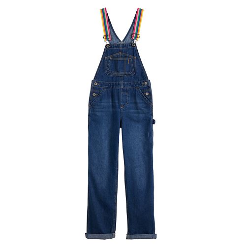 Girls 7 16 Unionbay Rainbow Denim Overalls