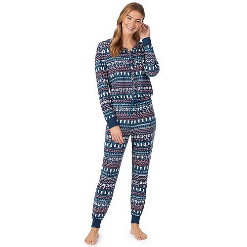 Women's Cuddl Duds Missy Sweater Knit One-Piece Pajamas