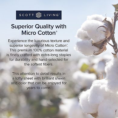 Scott Living Lustrous 450 Thread Count Micro-Cotton Sheet Set or Pillowcase Set