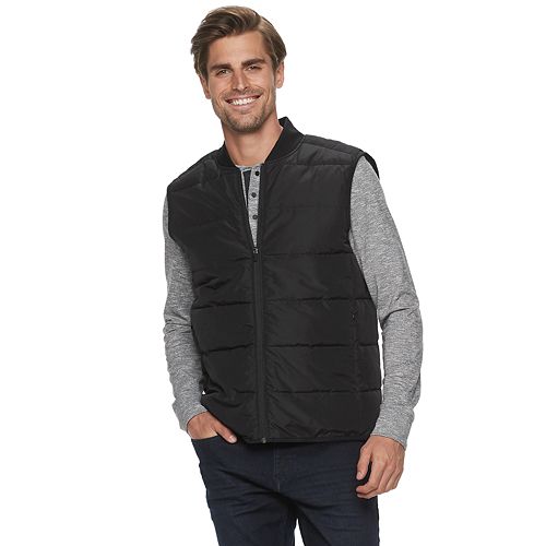 Men's Marc Anthony Bomber Collar Quilted Puffer Vest