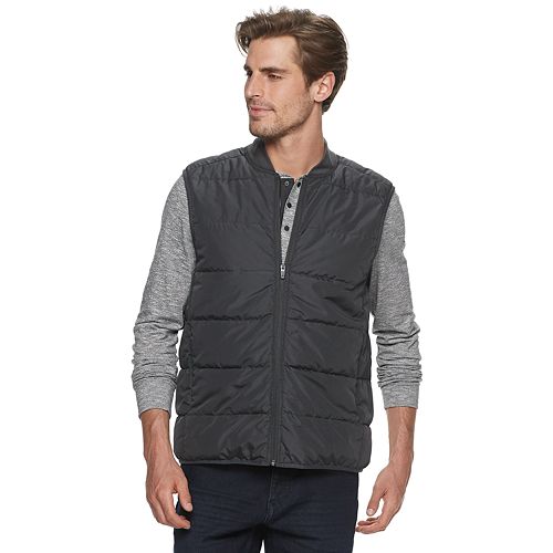 Men's Marc Anthony Bomber Collar Quilted Puffer Vest