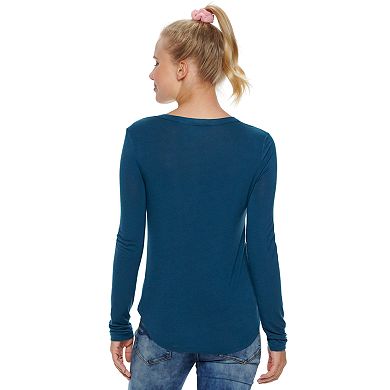 Juniors' Mudd Long-Sleeve Crewneck Tee