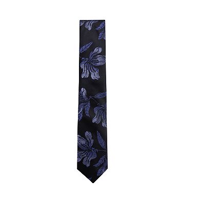 Men's Apt. 9® Floral Skinny Tie with Tie Bar