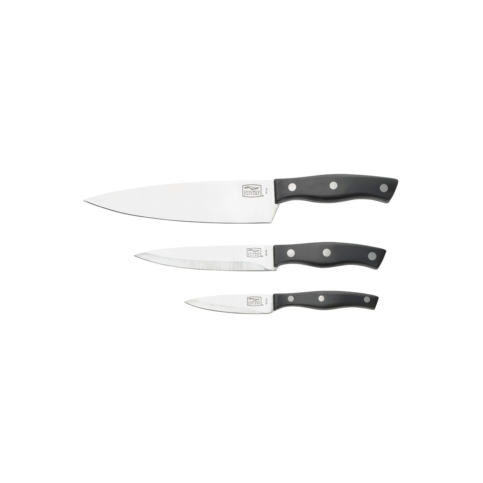 Chicago Cutlery Ellsworth 3-pc. Cutlery Set, Black